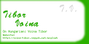 tibor voina business card